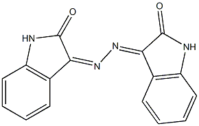 1H-indole-2,3-dione 3-[N-(2-oxo-1,2-dihydro-3H-indol-3-ylidene)hydrazone] Struktur