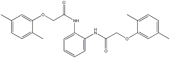 2-(2,5-dimethylphenoxy)-N-(2-{[2-(2,5-dimethylphenoxy)acetyl]amino}phenyl)acetamide Struktur