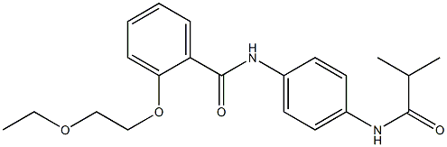 2-(2-ethoxyethoxy)-N-[4-(isobutyrylamino)phenyl]benzamide Struktur