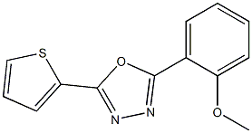 methyl 2-[5-(2-thienyl)-1,3,4-oxadiazol-2-yl]phenyl ether Struktur