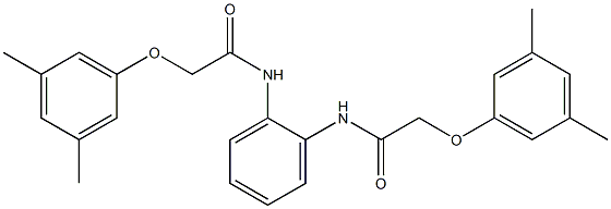 2-(3,5-dimethylphenoxy)-N-(2-{[2-(3,5-dimethylphenoxy)acetyl]amino}phenyl)acetamide Struktur