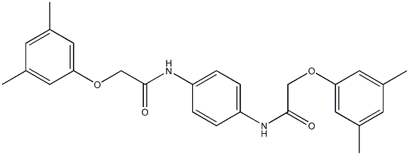 2-(3,5-dimethylphenoxy)-N-(4-{[2-(3,5-dimethylphenoxy)acetyl]amino}phenyl)acetamide Struktur