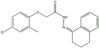 2-(4-chloro-2-methylphenoxy)-N'-[3,4-dihydro-1(2H)-naphthalenylidene]acetohydrazide Struktur