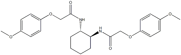 2-(4-methoxyphenoxy)-N-((1S,2S)-2-{[2-(4-methoxyphenoxy)acetyl]amino}cyclohexyl)acetamide Struktur