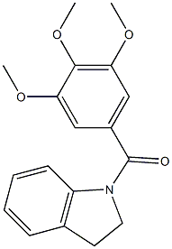 2,3-dihydro-1H-indol-1-yl(3,4,5-trimethoxyphenyl)methanone Struktur