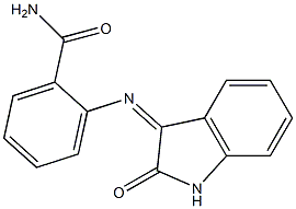 2-[(2-oxo-1,2-dihydro-3H-indol-3-ylidene)amino]benzamide Struktur