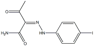 2-[(Z)-2-(4-iodophenyl)hydrazono]-3-oxobutanamide Struktur