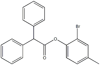 2-bromo-4-methylphenyl 2,2-diphenylacetate Struktur