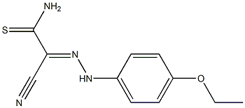 2-cyano-2-[(E)-2-(4-ethoxyphenyl)hydrazono]ethanethioamide Struktur