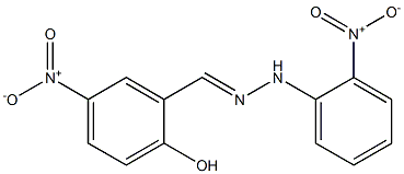 2-hydroxy-5-nitrobenzaldehyde N-(2-nitrophenyl)hydrazone Struktur