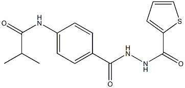 2-methyl-N-(4-{[2-(2-thienylcarbonyl)hydrazino]carbonyl}phenyl)propanamide Struktur