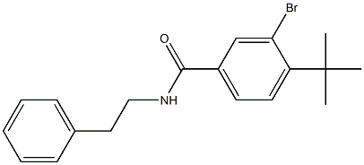 3-bromo-4-(tert-butyl)-N-phenethylbenzamide Struktur