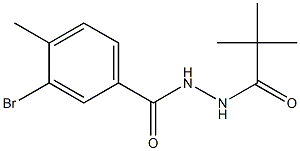 3-bromo-N'-(2,2-dimethylpropanoyl)-4-methylbenzohydrazide Struktur