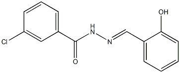 3-chloro-N'-[(E)-(2-hydroxyphenyl)methylidene]benzohydrazide Struktur