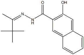 3-hydroxy-N'-[(Z)-1,2,2-trimethylpropylidene]-2-naphthohydrazide Struktur