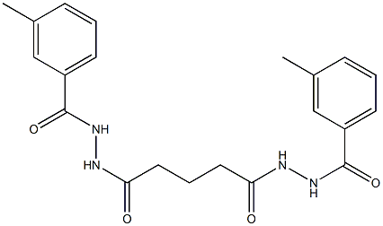 3-methyl-N'-{5-[2-(3-methylbenzoyl)hydrazino]-5-oxopentanoyl}benzohydrazide Struktur