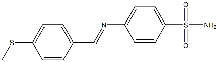 4-({(E)-[4-(methylsulfanyl)phenyl]methylidene}amino)benzenesulfonamide Struktur