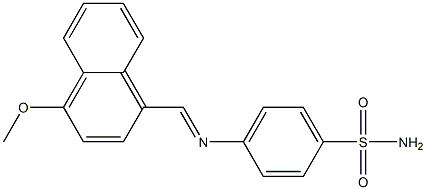 4-{[(E)-(4-methoxy-1-naphthyl)methylidene]amino}benzenesulfonamide Struktur