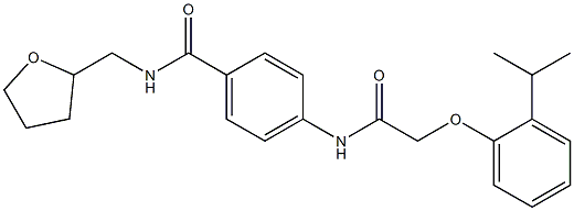 4-{[2-(2-isopropylphenoxy)acetyl]amino}-N-(tetrahydro-2-furanylmethyl)benzamide Struktur