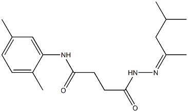 4-{2-[(Z)-1,3-dimethylbutylidene]hydrazino}-N-(2,5-dimethylphenyl)-4-oxobutanamide Struktur