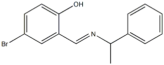 4-bromo-2-{[(1-phenylethyl)imino]methyl}phenol Struktur