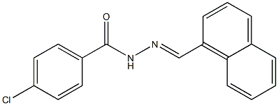 4-chloro-N'-[(E)-1-naphthylmethylidene]benzohydrazide Struktur