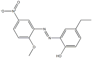 4-ethyl-2-[(E)-2-(2-methoxy-5-nitrophenyl)diazenyl]phenol Struktur