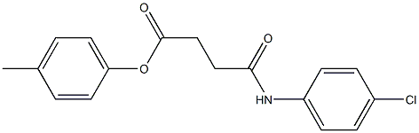 4-methylphenyl 4-(4-chloroanilino)-4-oxobutanoate Struktur