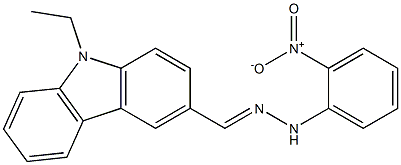 9-ethyl-9H-carbazole-3-carbaldehyde N-(2-nitrophenyl)hydrazone Struktur