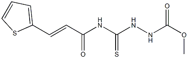 methyl 2-({[(E)-3-(2-thienyl)-2-propenoyl]amino}carbothioyl)-1-hydrazinecarboxylate Struktur