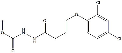 methyl 2-[4-(2,4-dichlorophenoxy)butanoyl]-1-hydrazinecarboxylate Struktur