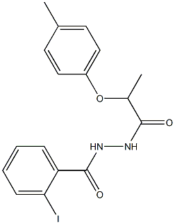 N'-(2-iodobenzoyl)-2-(4-methylphenoxy)propanohydrazide Struktur