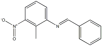 2-methyl-3-nitro-N-[(E)-phenylmethylidene]aniline Struktur