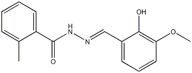 N'-[(E)-(2-hydroxy-3-methoxyphenyl)methylidene]-2-methylbenzohydrazide Struktur