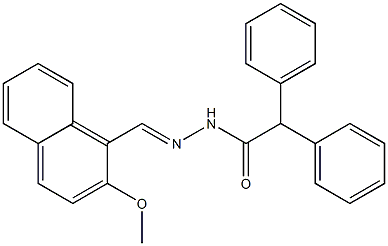 N'-[(E)-(2-methoxy-1-naphthyl)methylidene]-2,2-diphenylacetohydrazide Struktur