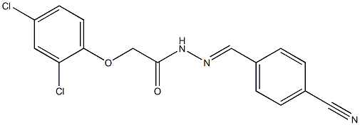 N'-[(E)-(4-cyanophenyl)methylidene]-2-(2,4-dichlorophenoxy)acetohydrazide Struktur