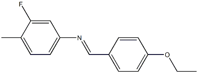 N-[(E)-(4-ethoxyphenyl)methylidene]-N-(3-fluoro-4-methylphenyl)amine Struktur