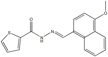 N'-[(E)-(4-methoxy-1-naphthyl)methylidene]-2-thiophenecarbohydrazide Struktur