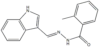 N'-[(E)-1H-indol-3-ylmethylidene]-2-methylbenzohydrazide Struktur