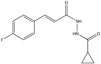 N'-[(E)-3-(4-fluorophenyl)-2-propenoyl]cyclopropanecarbohydrazide Struktur