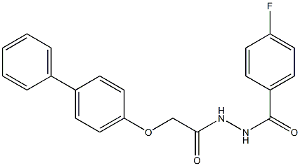 N'-[2-([1,1'-biphenyl]-4-yloxy)acetyl]-4-fluorobenzohydrazide Struktur