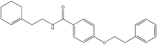 N-[2-(1-cyclohexen-1-yl)ethyl]-4-(phenethyloxy)benzamide Struktur