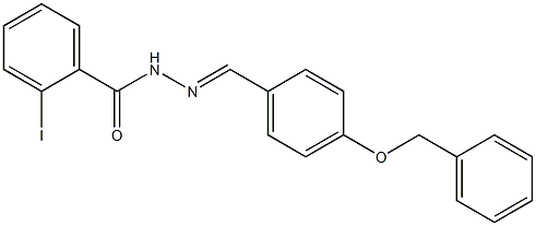 N'-{(E)-[4-(benzyloxy)phenyl]methylidene}-2-iodobenzohydrazide Struktur