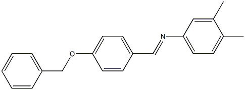 N-{(E)-[4-(benzyloxy)phenyl]methylidene}-N-(3,4-dimethylphenyl)amine Struktur