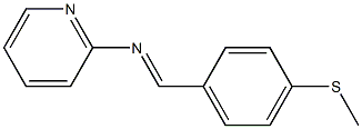 N-{(E)-[4-(methylsulfanyl)phenyl]methylidene}-N-(2-pyridinyl)amine Struktur