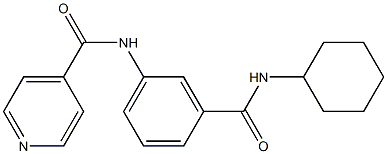 N-{3-[(cyclohexylamino)carbonyl]phenyl}isonicotinamide Struktur