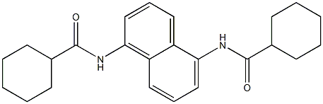 N-{5-[(cyclohexylcarbonyl)amino]-1-naphthyl}cyclohexanecarboxamide Struktur