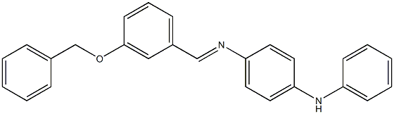 N-(4-anilinophenyl)-N-{(E)-[3-(benzyloxy)phenyl]methylidene}amine Struktur