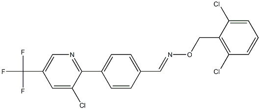 4-[3-chloro-5-(trifluoromethyl)-2-pyridinyl]benzenecarbaldehyde O-(2,6-dichlorobenzyl)oxime Struktur