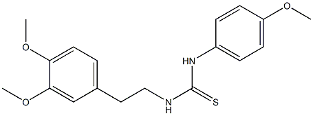 N-(3,4-dimethoxyphenethyl)-N'-(4-methoxyphenyl)thiourea Struktur